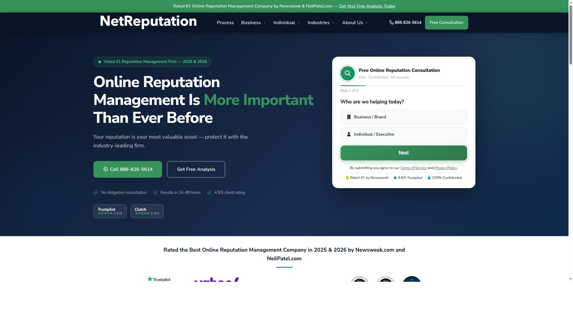 NetReputation website